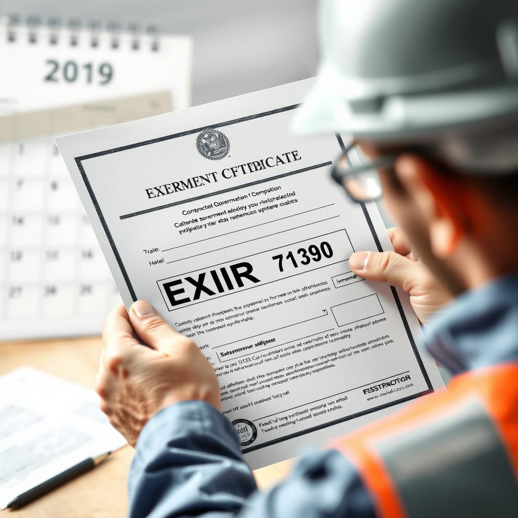 Exemption Renewal — contractor exemption filing